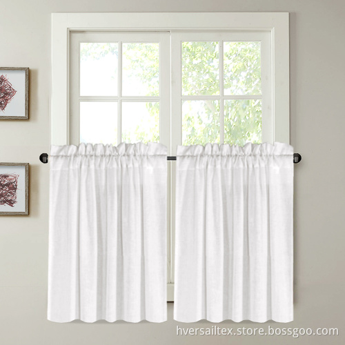 Natural Linen Flax Curtain Valance Small Window Curtain